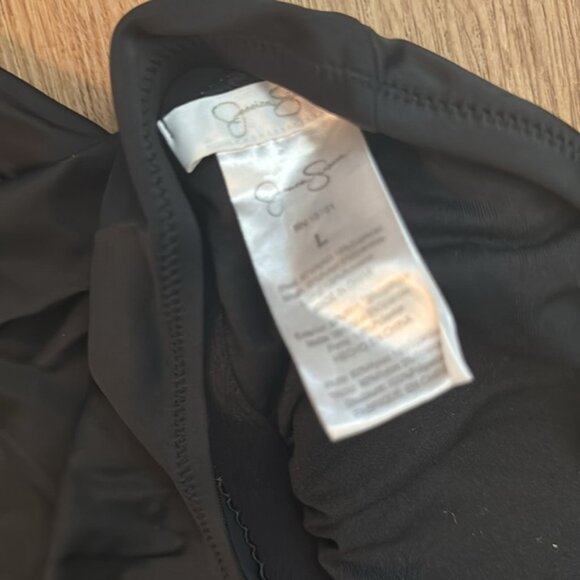 Black Jessica Simpson Swim Halter Top with Gold Accents - Picture 4 of 4